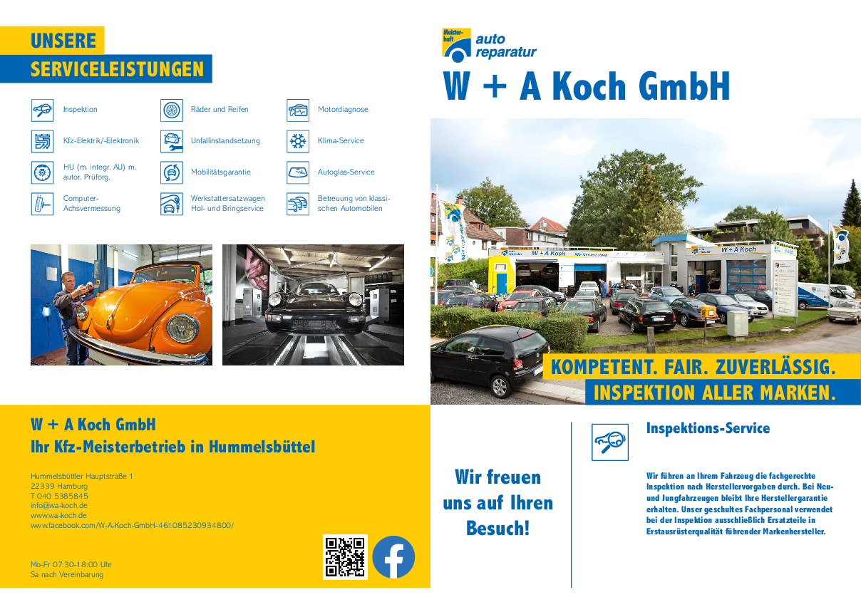 Werkstattprospekt von W + A Koch GmbH Bild von Werkstattprospekt von W + A Koch GmbH